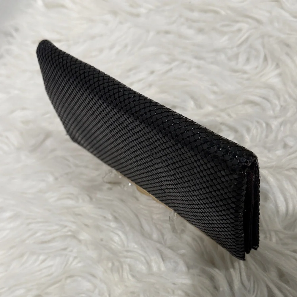 WHITING & Davis Black Mesh Clutch